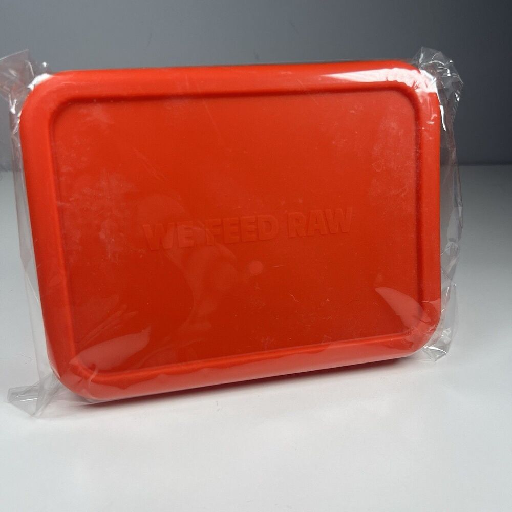 We Feed Raw Red Dog Food Silicon Container Storage. Brand New